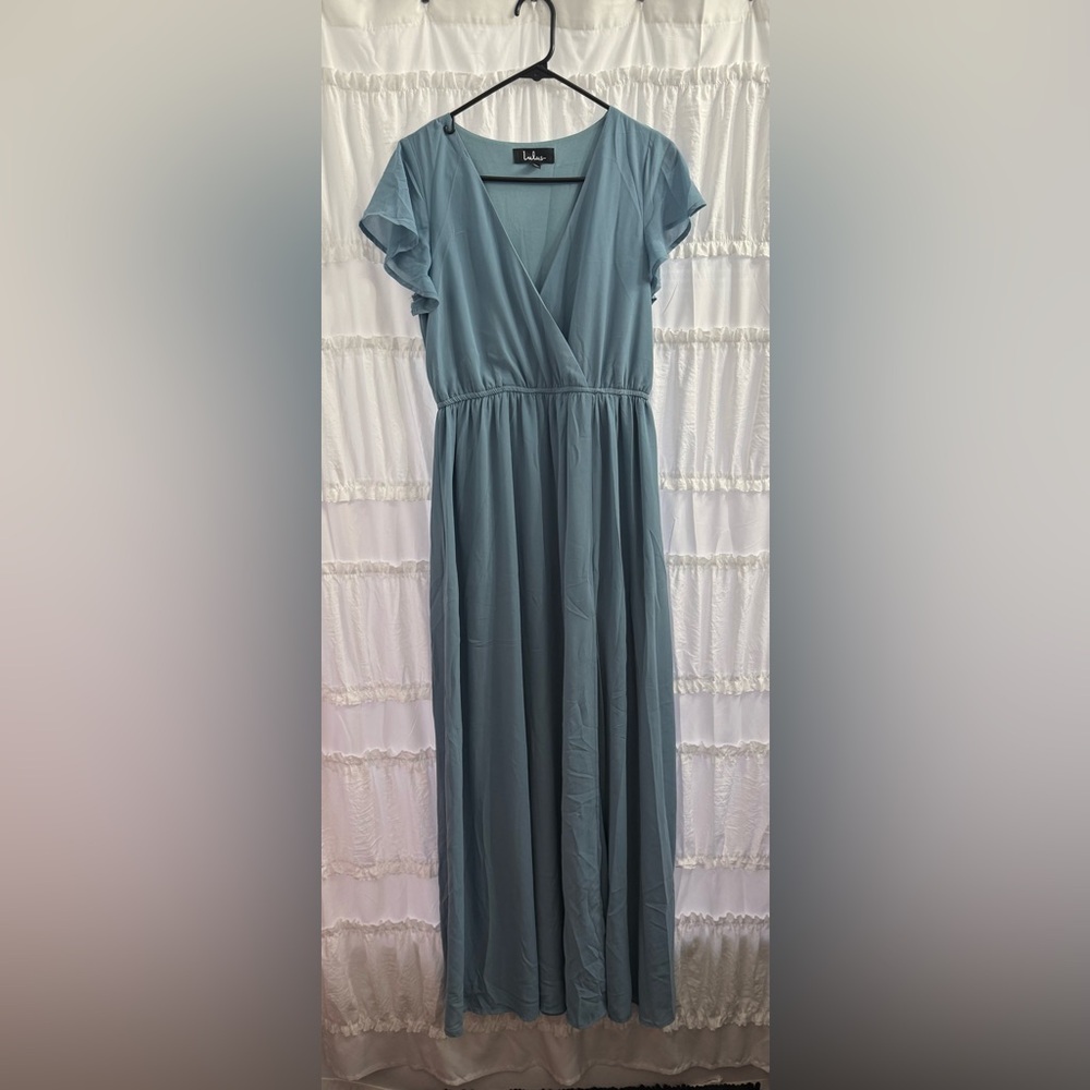 Lulu's Ocean Blue Maxi Dress